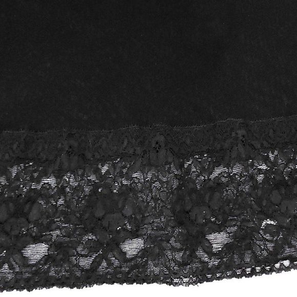 Vintage KARL LAGERFELD Black Mesh Bodycon Maxi Skirt w/Lace Trim 1992 A/W Runway - Picture 7 of 12